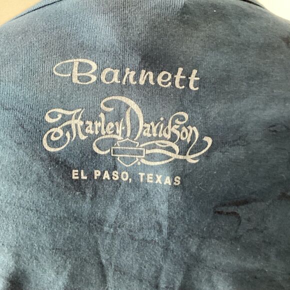 Harley-Davidson Shirt Women's Size XL Blue Barrett El Paso TX 3/4 Dyed V-Neck - Picture 3 of 9